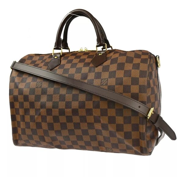 Louis Vuitton Damier Speedy Bandouliere 35 2way Handbag N40591 TR4133 194083 - Picture 1 of 16
